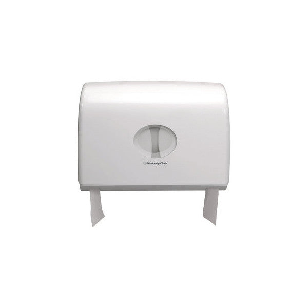 AQUARIUS TT Doppelrollen-Spender von Kimberly-Clark mit zwei Papierrollen.