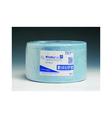 Blaue WypAll Papierwischtücher Großrolle L20, 23,5x38 cm, 2-lagig, verleimt, 1000 Stück