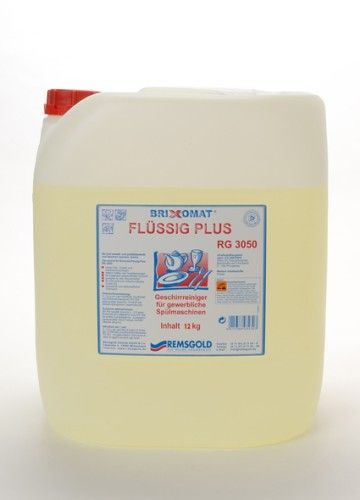 Ein 12kg Kanister des Brixomat Gläserreinigers RG 307 für professionelle Spülmaschinen.