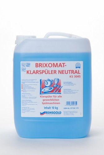 10kg Kanister Brixomat Klarspüler KS 3045 neutral für gewerbliche Geschirrspülmaschinen