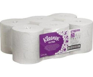 Kleenex Ultra Rollenhandtücher, 2-lagig, weiß, 6 Rollen