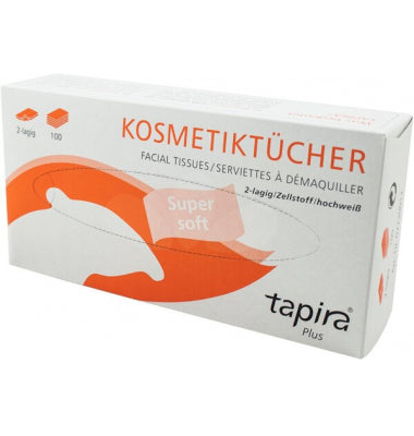 Tapira Plus Kosmetiktücher, 2-lagig, 100 Stück Box
