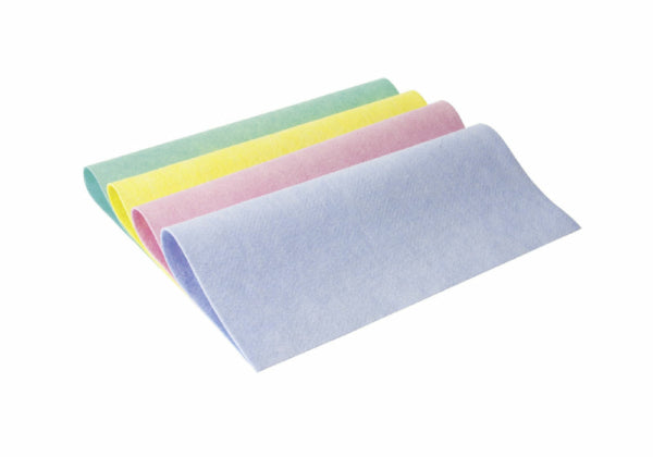 Grünes Allzwecktuch 38x40 cm aus saugfähigem Material für vielseitige Reinigungsaufgaben.