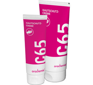 C 65 Hautschutzcreme in einer 200ml weißen Tube mit blauem und rotem Schriftzug