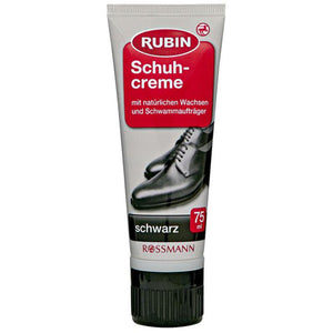 Schwarze Rubina Schuhcreme in einer 250 ml Dose für die Pflege von Lederschuhen.