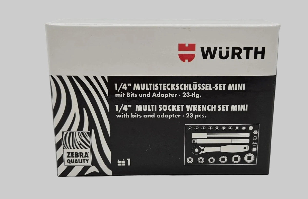 Würth Steckschlüssel-Sortiment 1/4 Zoll, 23-teilig
