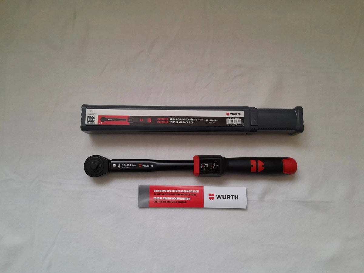 Würth 1/2-Zoll-Drehmomentschlüssel mit Durchsteckknarre Premium