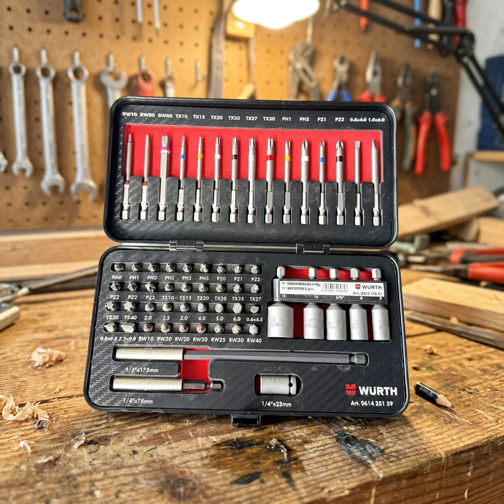 Würth Bit-Sortiment 59-teilig mit Einlage in Carbon-Optik