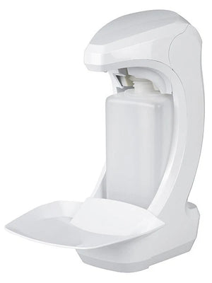 Weißer Ophardt RX 5 T Tischspender mit Abtropfschale.