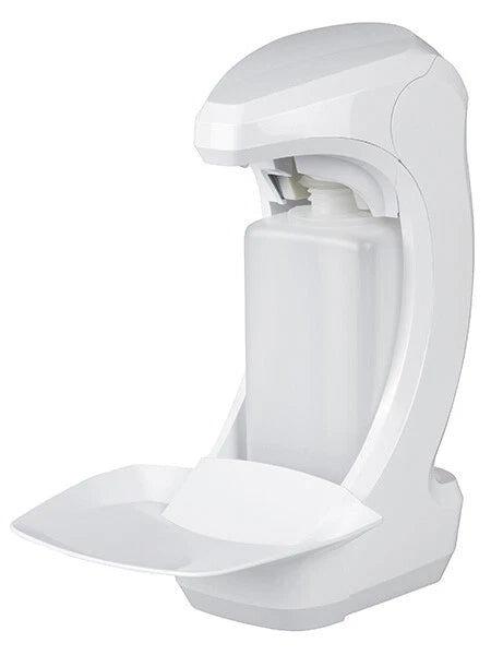 Weißer Ophardt RX 5 T Tischspender mit Abtropfschale.