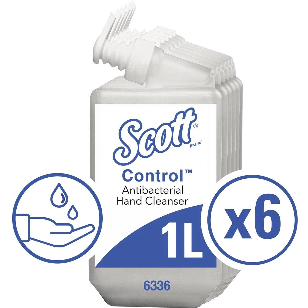 Scott Control antibakterieller Handreiniger, 1L Kartusche, 6 Stück