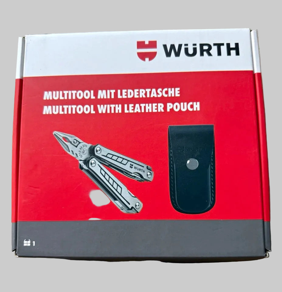 Würth Multitool mit Ledertasche, 9 Funktionen
