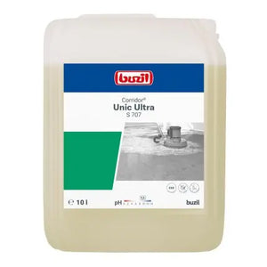 10 Liter Kanister des Corridor Unic Ultra Reinigers mit umweltfreundlicher Formel.