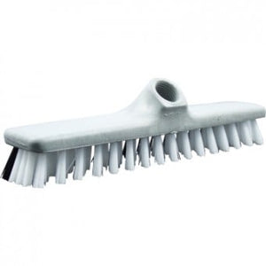 Schwarzer Kunststoffwischer 29cm mit weißen PPN-Borsten und deutschem Gewinde.