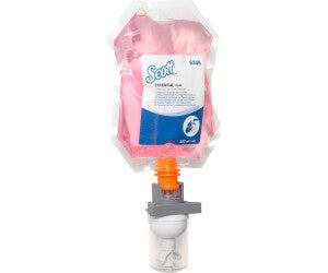 Scott Essential Schaumseife in rosa, 200ml Beutel.