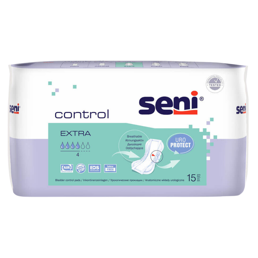 Seni Control Extra Einlagen – 15 Stück, Atmungsaktiv & Anti-Geruch