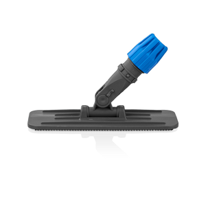 Grauer Handpadhalter 25 cm mit blauer Stielbefestigung.