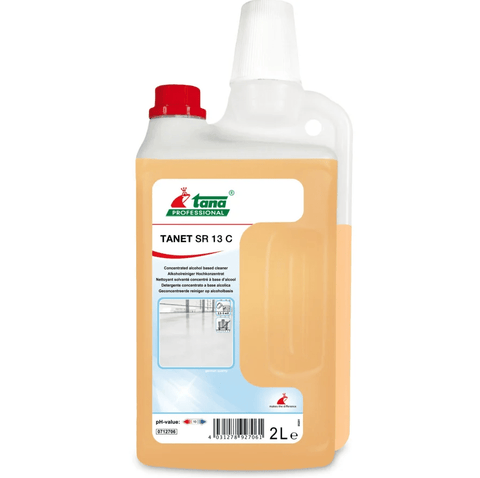 Tanet SR 13 C Reinigungslösung in einer 2L Dosierflasche.