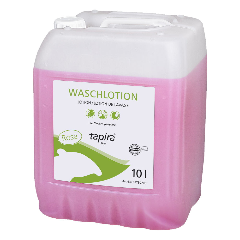 Tapira Pur Waschlotion Rosé in einem 10L Kanister.
