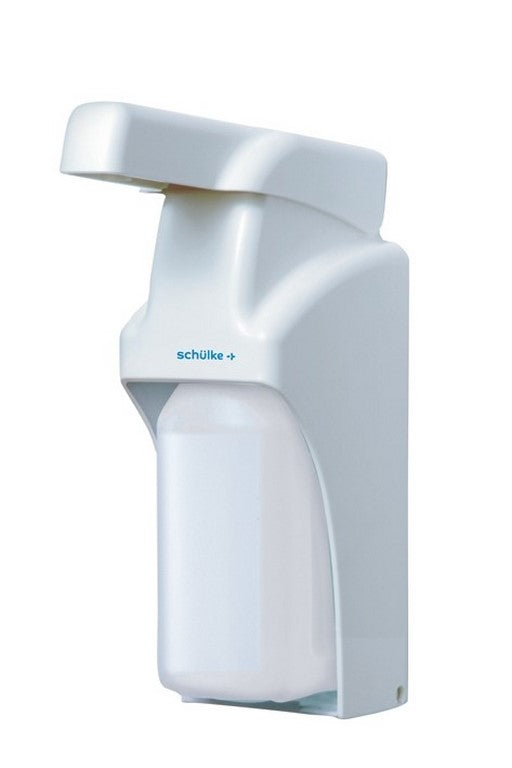 Schülke & Mayr SM2 Seifenspender aus robustem Kunststoff mit transparentem Fenster.