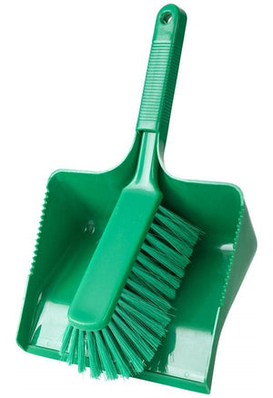Grüne Kehrgarnitur mit weichen PBT-Borsten und einer Länge von 350mm.