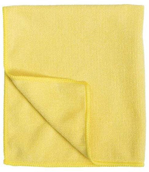 Ein gelbes, saugfähiges Reinigungstuch in Gelb, 35x40cm.