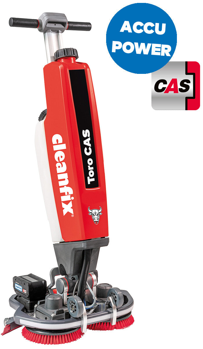 Cleanfix Toro CAS Akku-Scheuersauger mit 43 cm Reinigungsbreite.