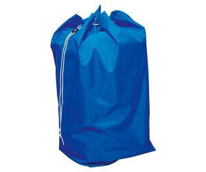 Blauer 120L Nylon Entsorgungssack mit Kordelzug.