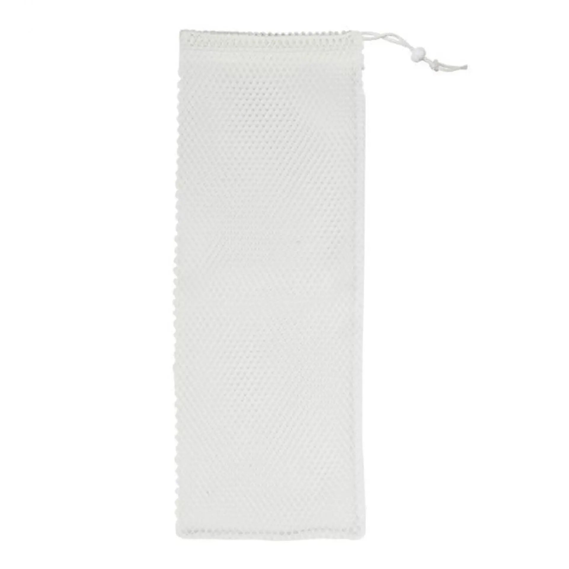 Weißes Wäschenetz aus Kunststoff mit 40L Fassungsvermögen.