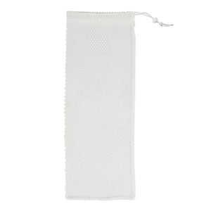 Weißes Wäschenetz aus Kunststoff mit 40L Fassungsvermögen.