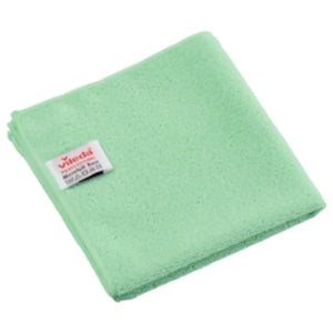 Ein grünes Vileda MicroTuff Base Reinigungstuch aus Mikrofaser.