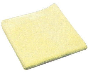 Ein gelbes Mikrofasertuch in der Größe 38x38cm.