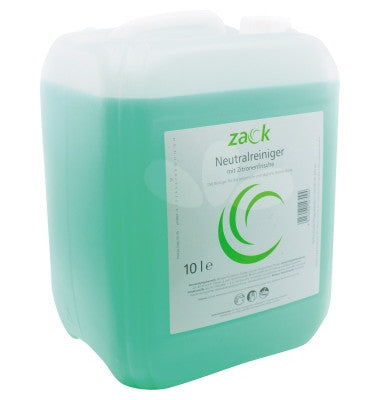 Ein 10-Liter-Kanister mit grünem Zack Neutralreiniger.